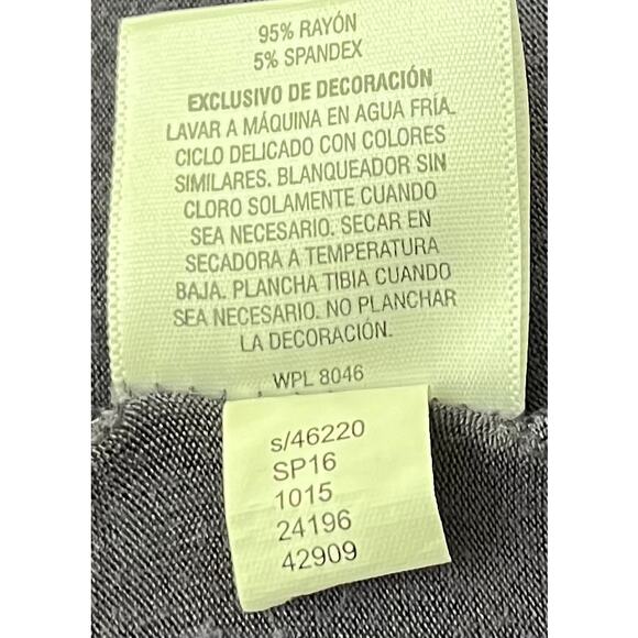 JENNI INTIMATES SHORT SLEEVE SLEEPWEAR TOP, WOMENS, L, DARK PURPLE WHITE RED - Picture 11 of 11